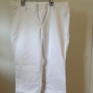 Dickies Pants Womens White Flare Wide Legs Size 14 UU New With Tags